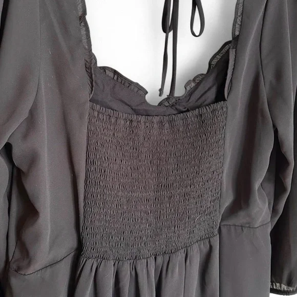 Abercrombie & Fitch XL Black Long Sleeve Mini Dress - Picture 4 of 6